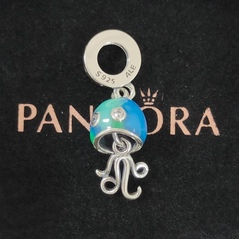 Pandora Color-Changing Jellyfish Dangle Charm S92… - image 1